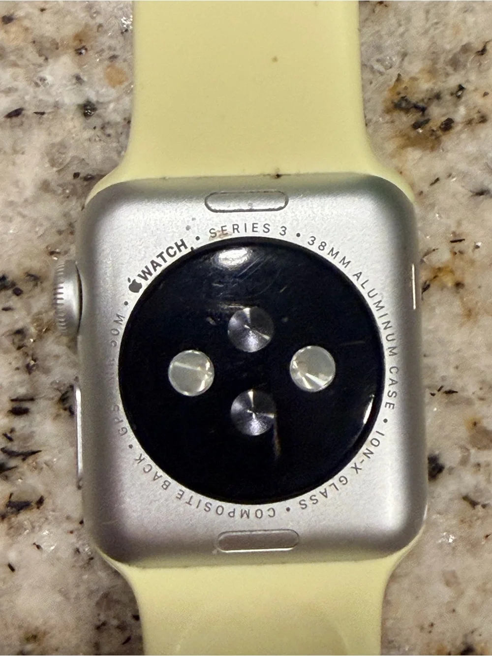 Apple Watch with Pale Yellow Sport Band - Smartwatch